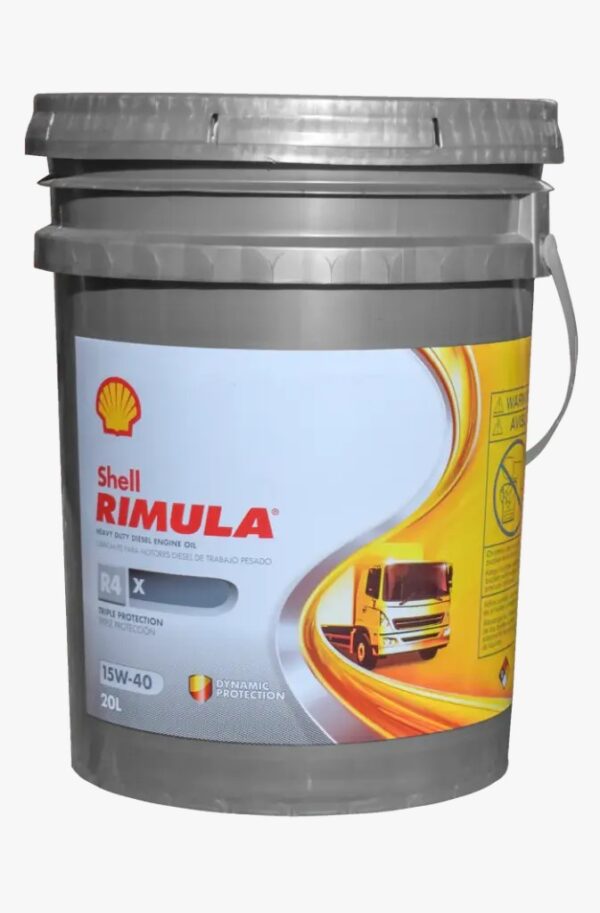 650645 : ACEITE MOTOR SHELL RIMULA R4 X 15W40 BALDE 18.9LT/40001805